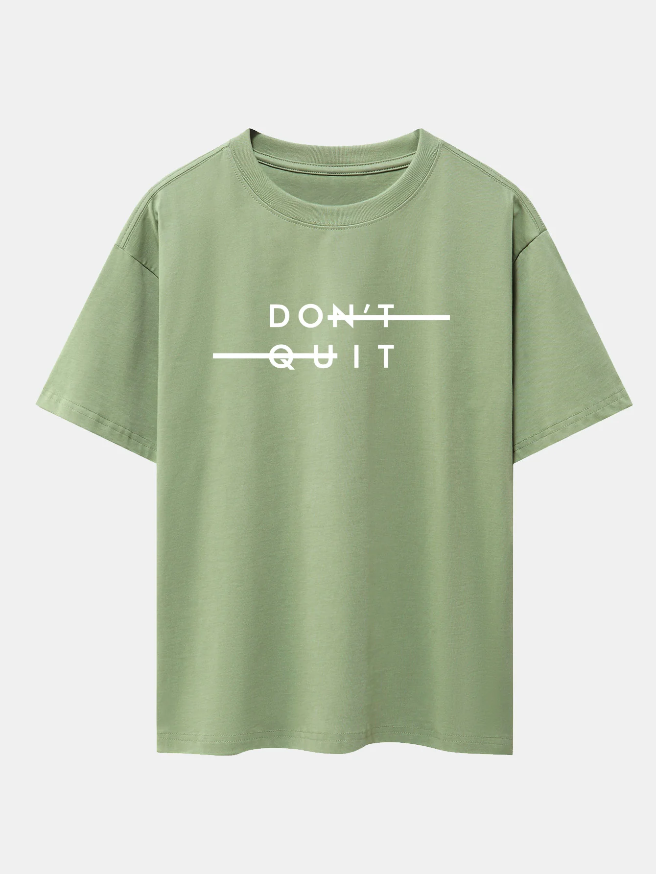 Don't Quit Print Drop Shoulder Oversize T-Shirt