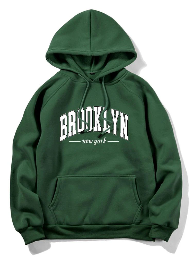 Brooklyn Letter Print Hoodie