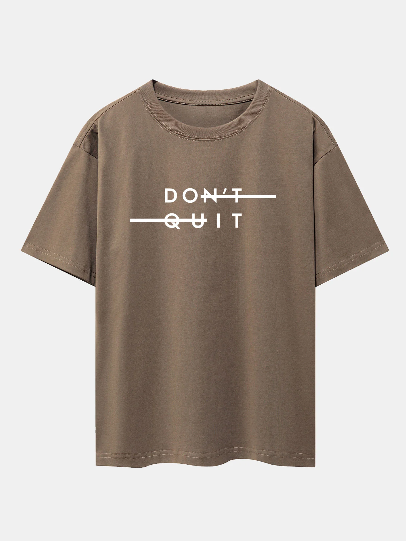 Don't Quit Print Drop Shoulder Oversize T-Shirt