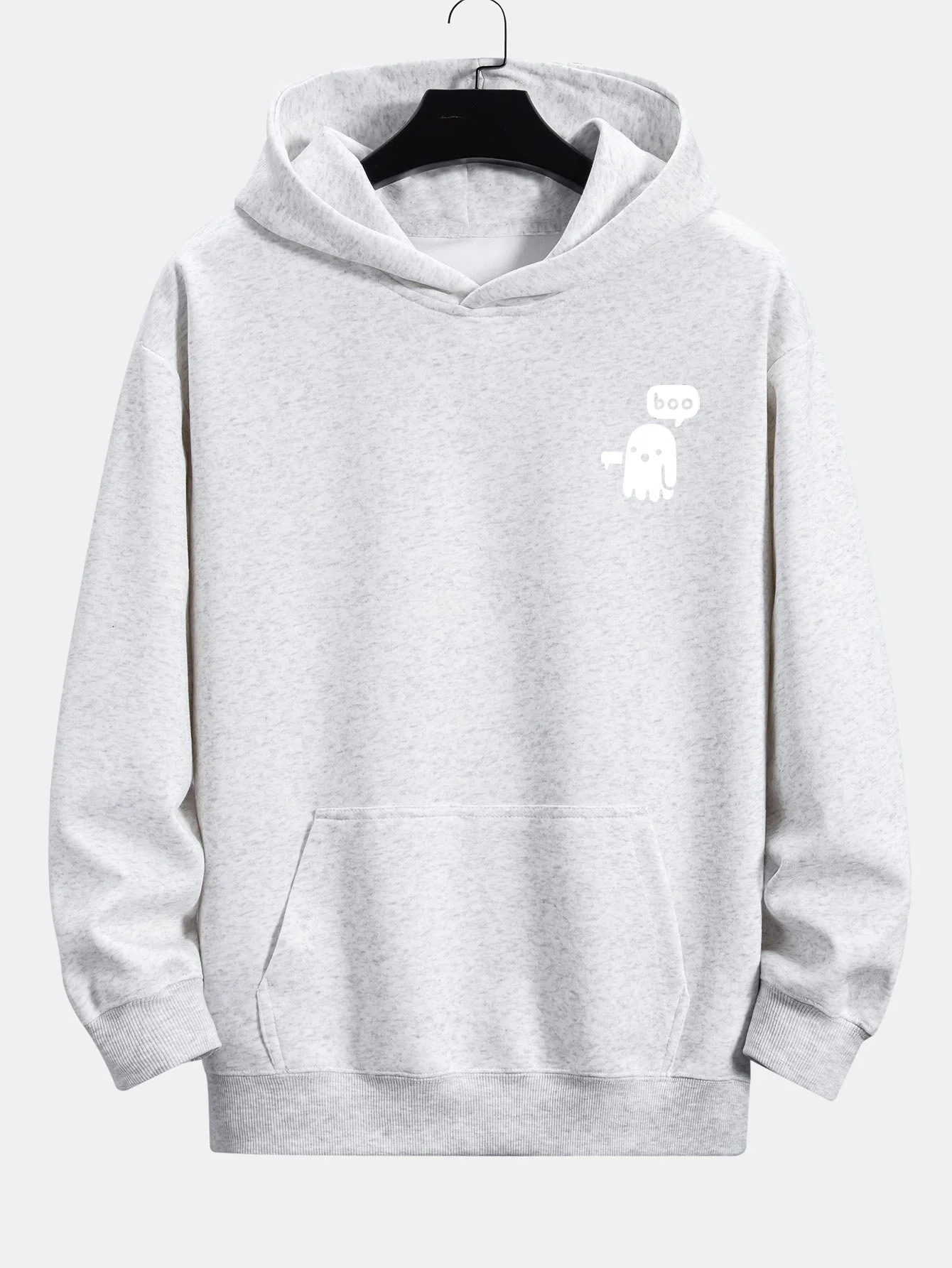 Boo Ghost Print Relax Fit Hoodie