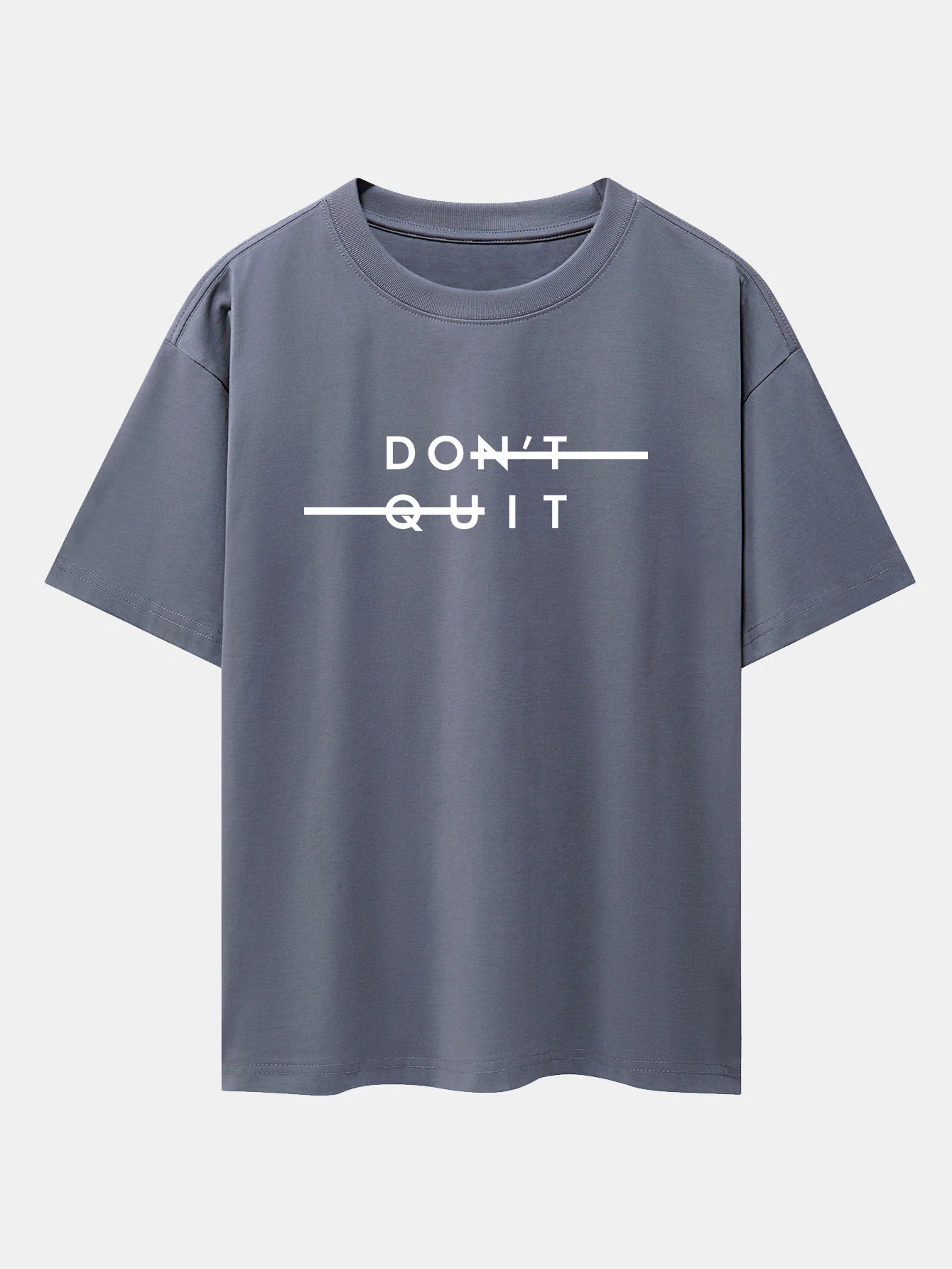 Don't Quit Print Drop Shoulder Oversize T-Shirt