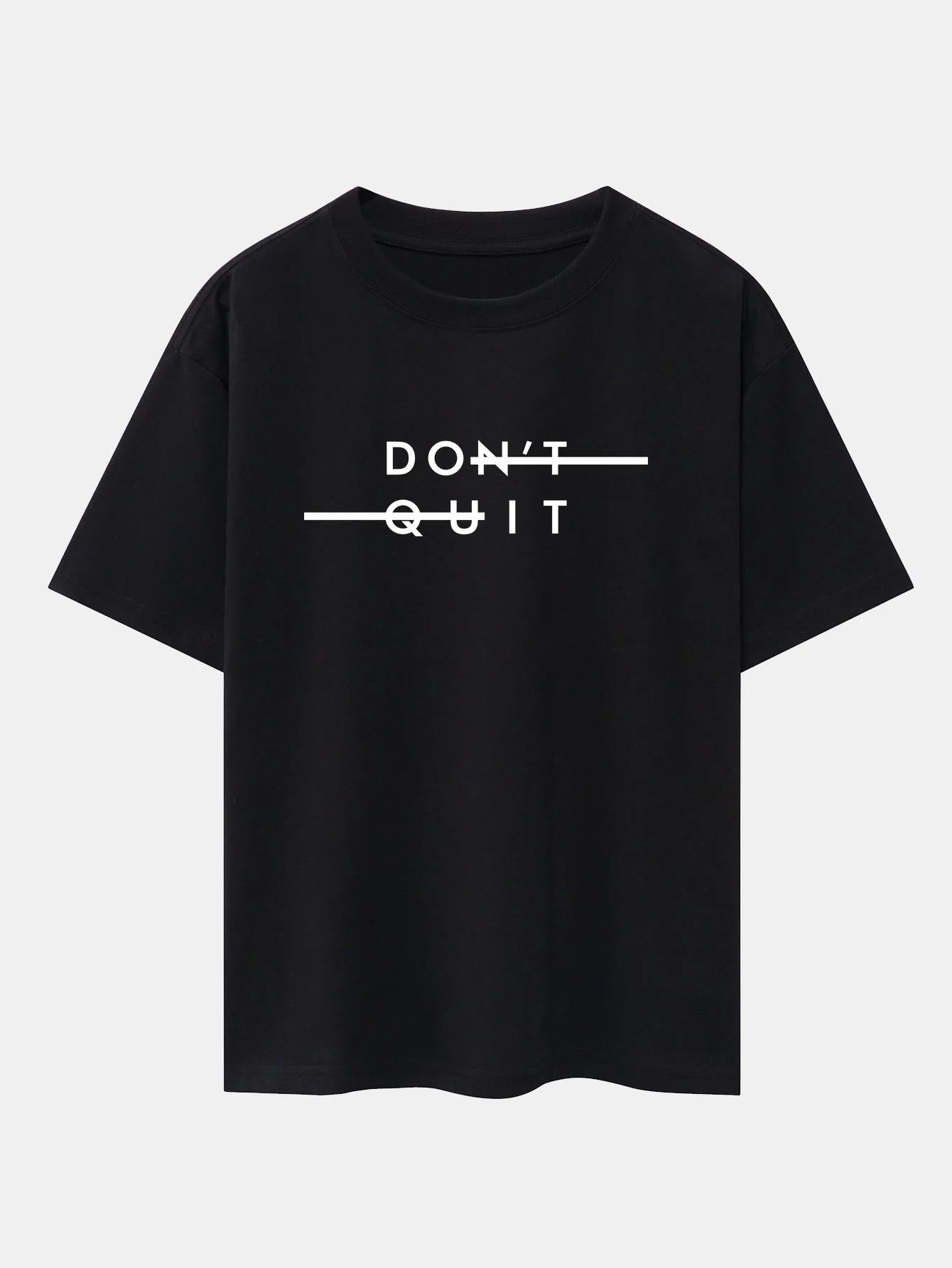 Don't Quit Print Drop Shoulder Oversize T-Shirt
