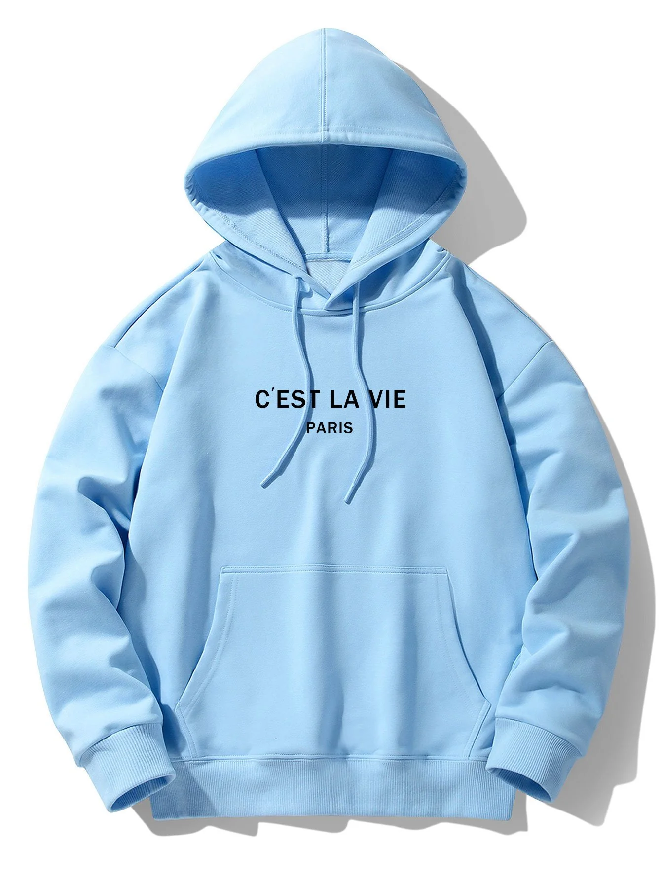 Paris Print Cotton Blend Hoodie