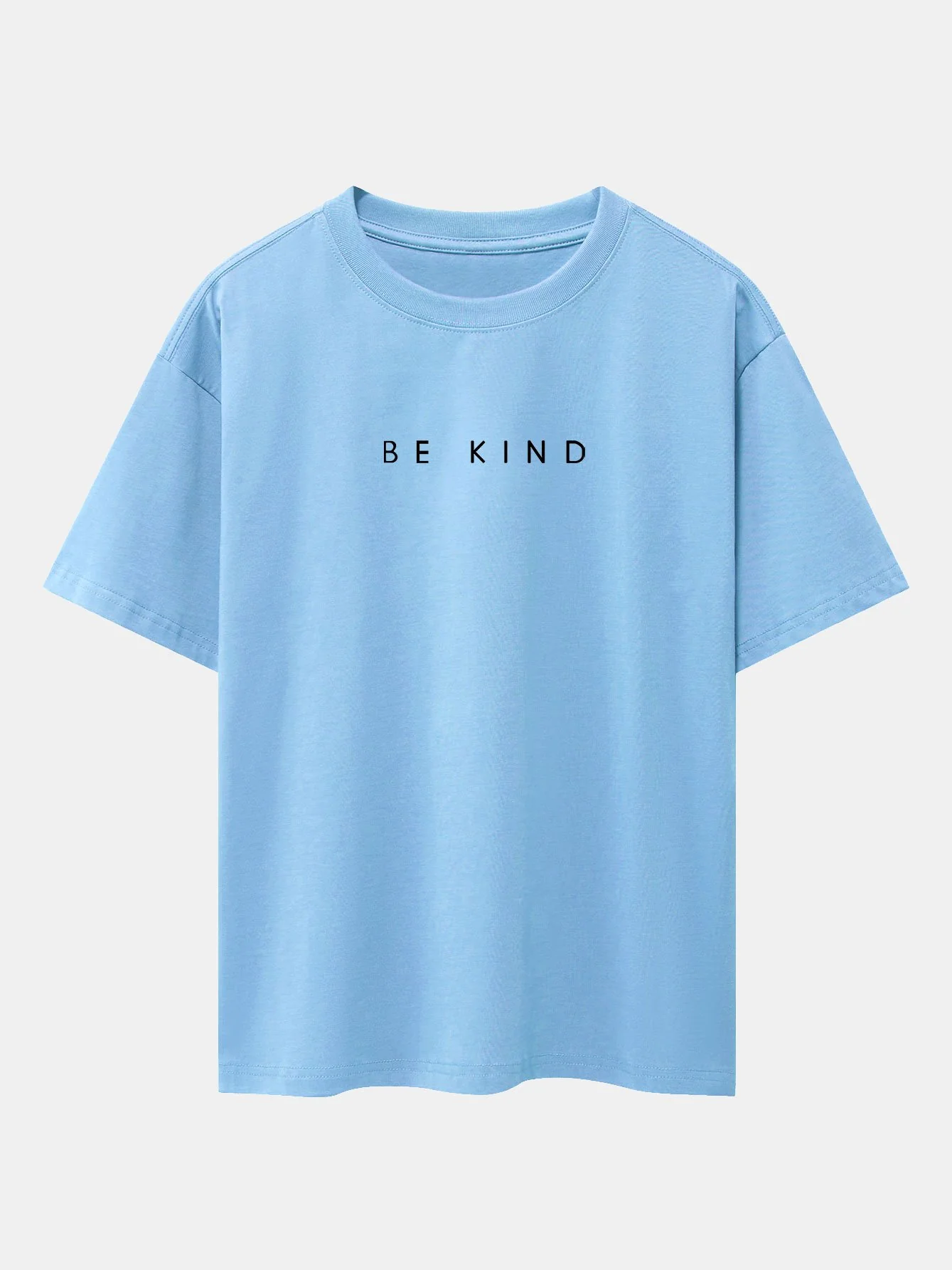 Be Kind Slogan Print Drop Shoulder Oversize T-Shirt