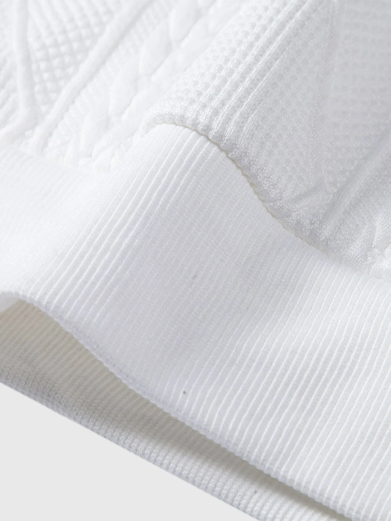 Relax Fit Geometric Jacquard Hoodie