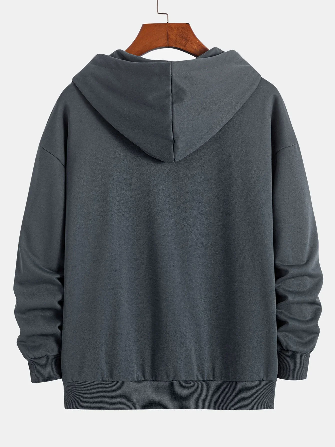 Basic Relax Fit Zip Hoodie