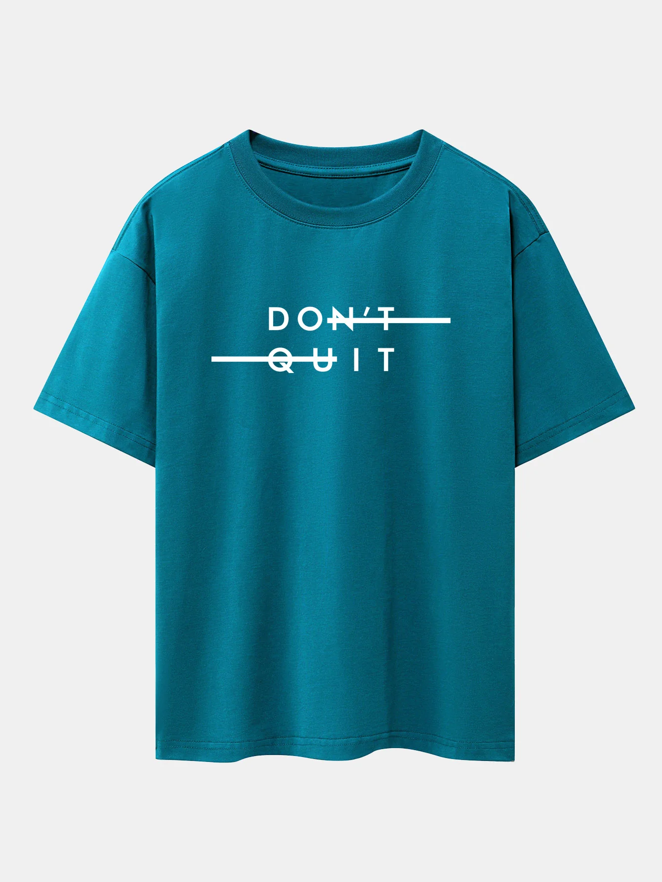 Don't Quit Print Drop Shoulder Oversize T-Shirt