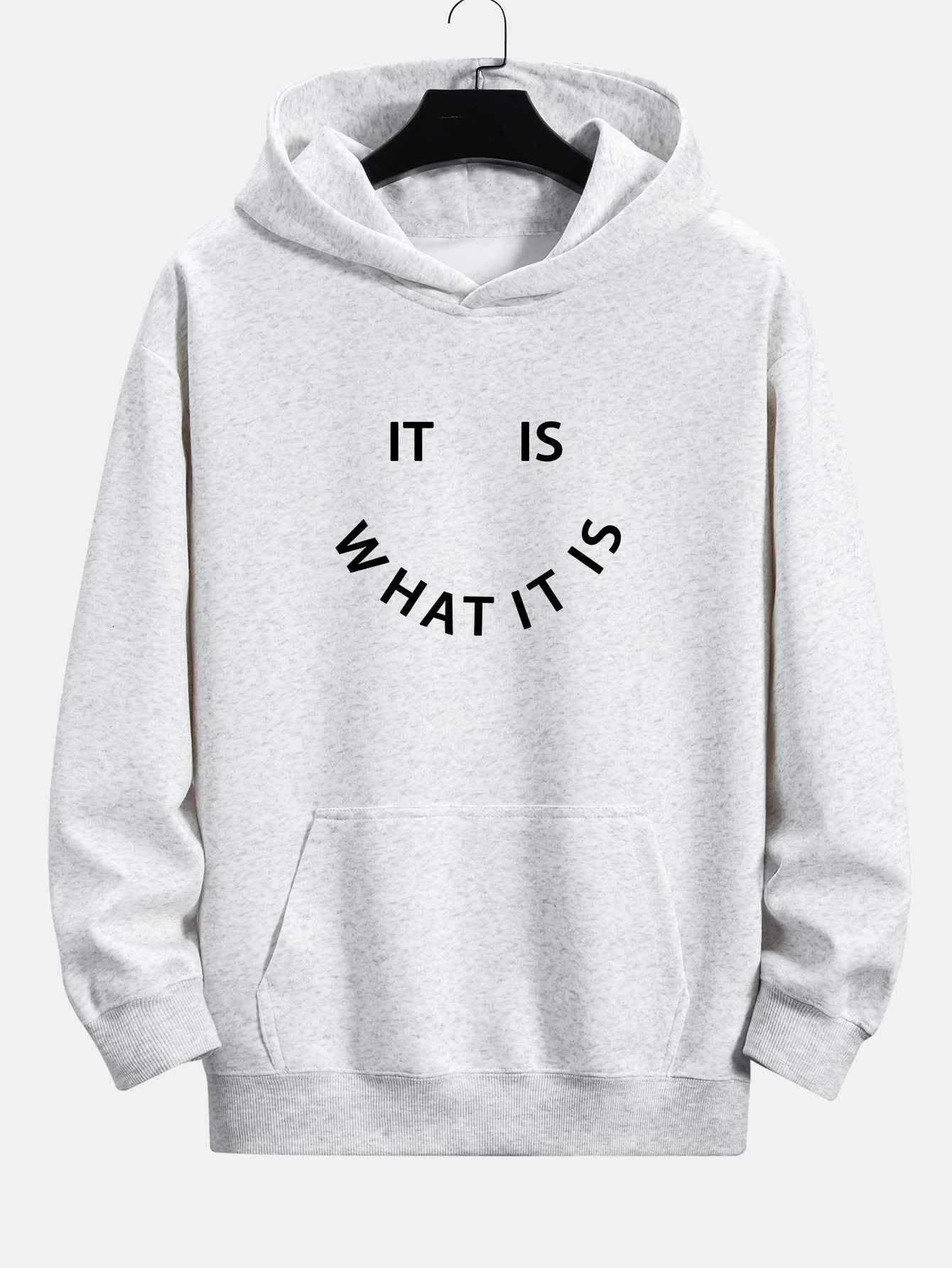 It Is What It Is Print Relax Fit Hoodie