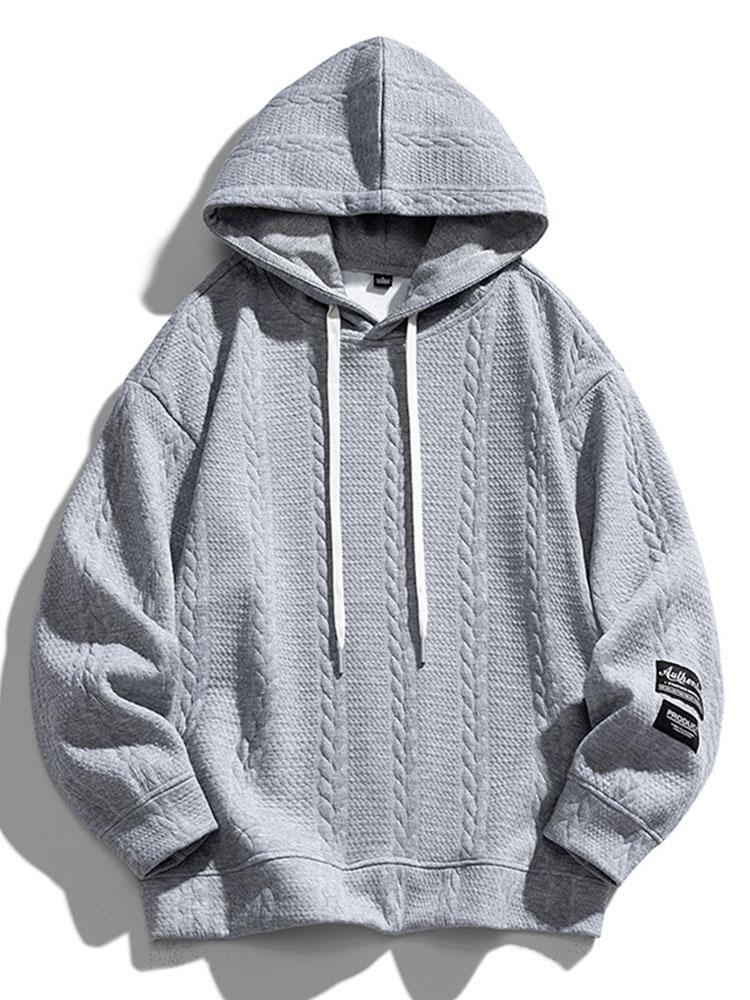Relax Fit Wheat Jacquard Hoodie