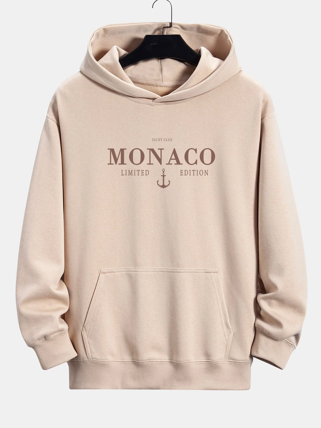 Monaco Slogan Print Relax Fit Hoodie