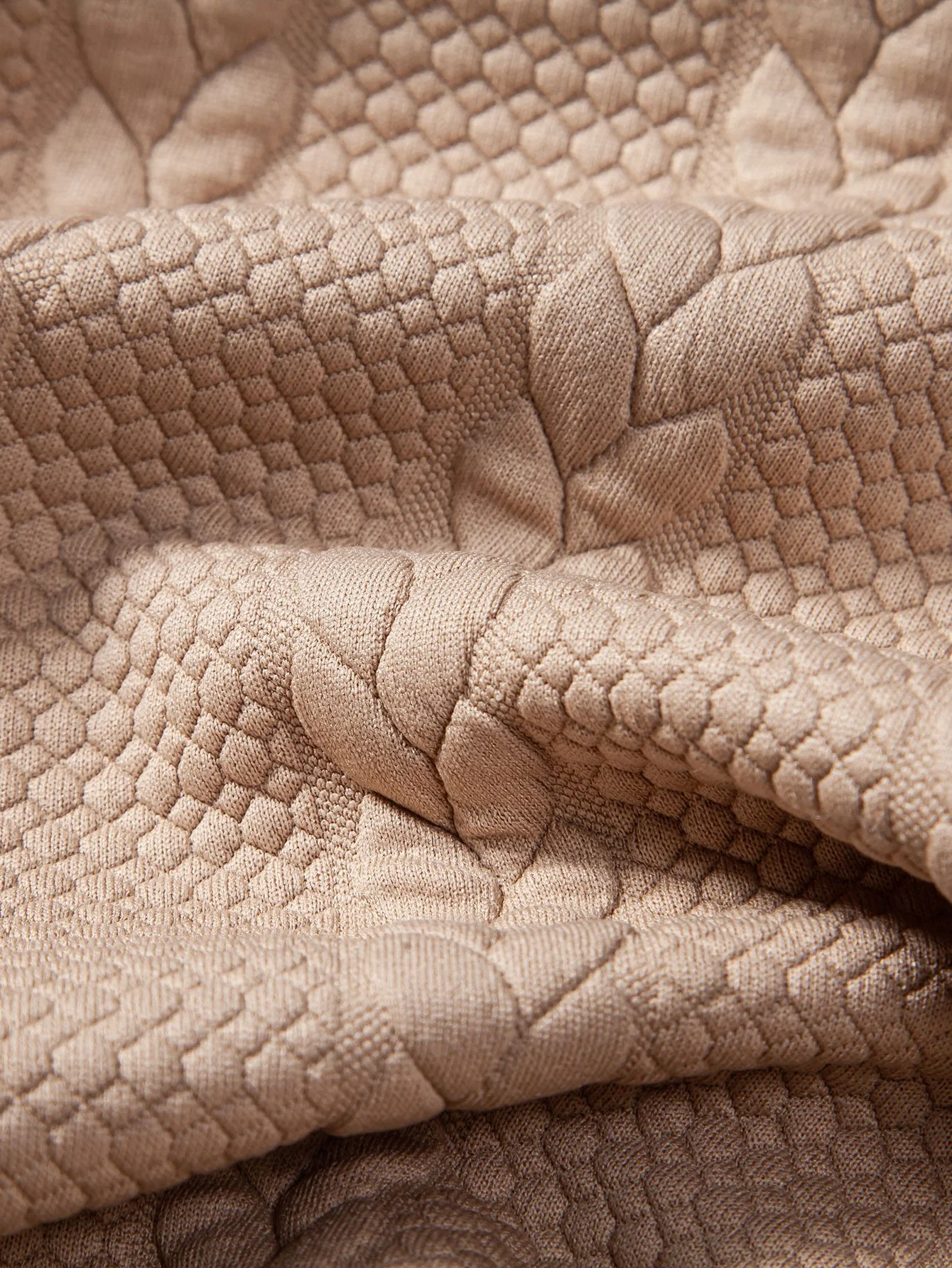 Relax Fit Wheat Jacquard Hoodie