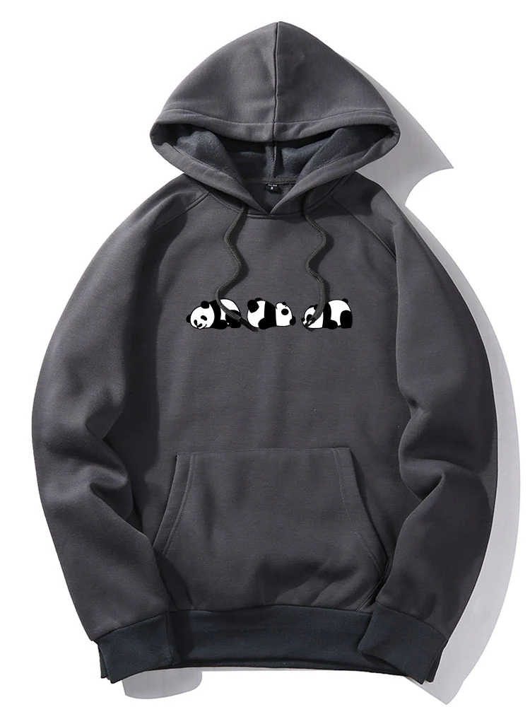 Rolling Panda Print Hoodie
