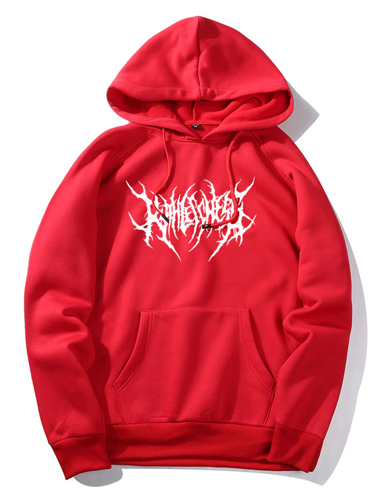 Punk Gothic Letter Print Hoodie