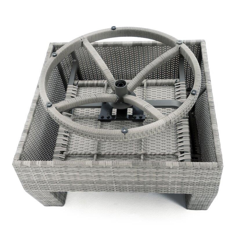 Johana Wicker/Rattan 6 - Person Seating Group with Cushions