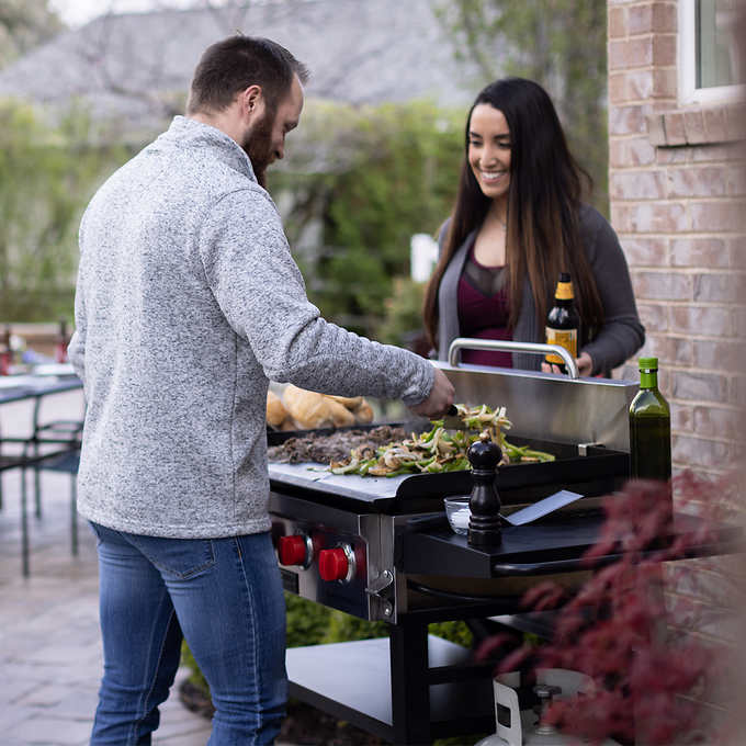 Camp Chef Flat Top 4 Burner Gas Griddle with Steel Cover