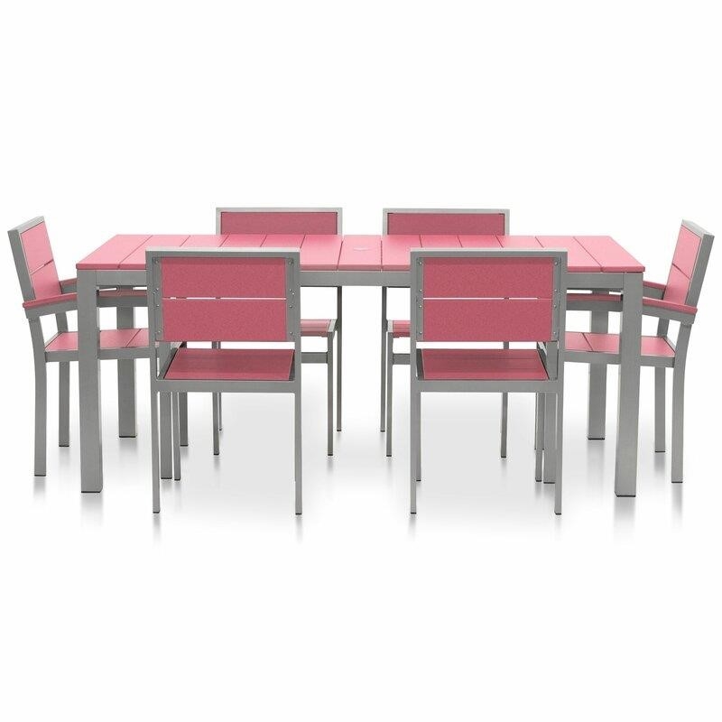 Fiona Rectangular 6 - Person 72'' Long Dining Set