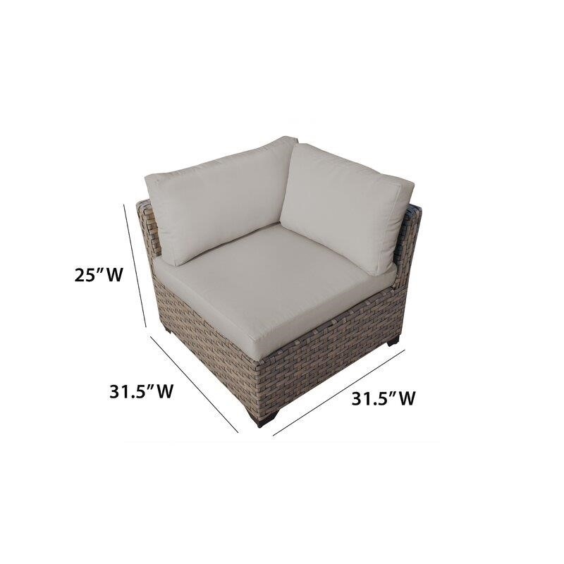 Rochford Wicker/Rattan 4 - Person Seating Group with Cushions