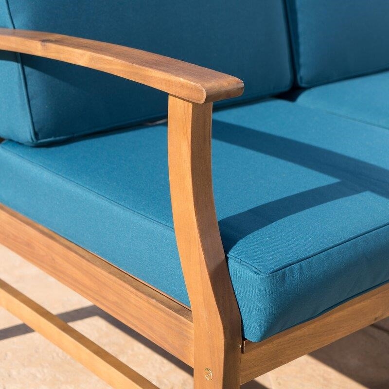 Theodore Solid Wood 6 - Person Seating Group with Cushions