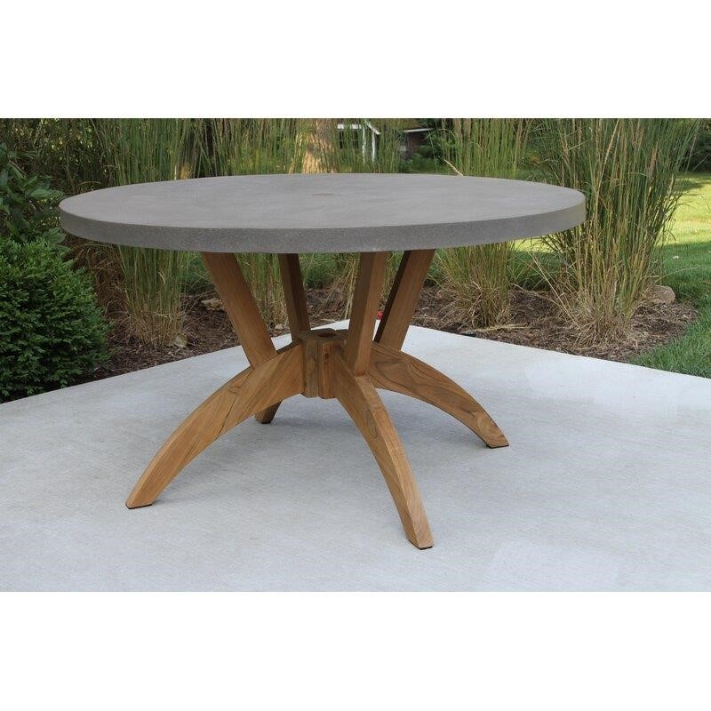Carter Round 6 - Person Teak Dining Set with Cushions