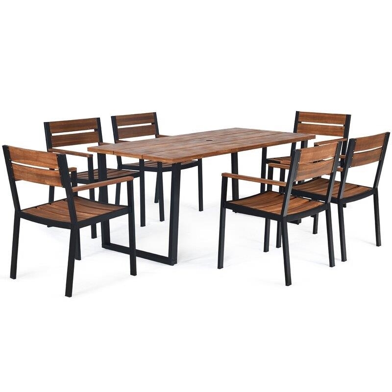 Damorian Rectangular 6 - Person 69'' Long Dining Set