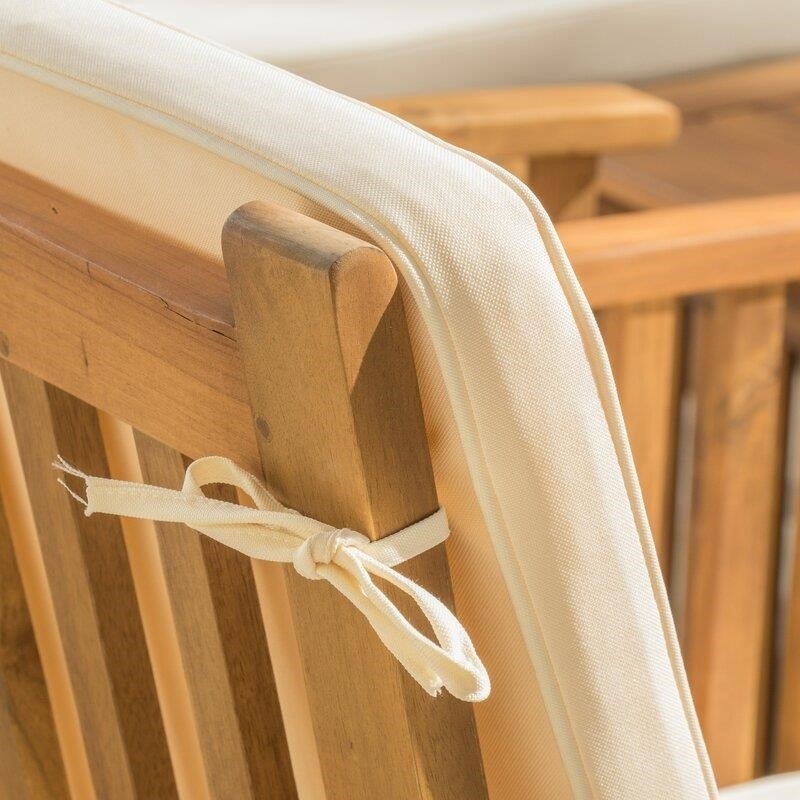 Solid Wood 8 - Person Seating Group with Cushions