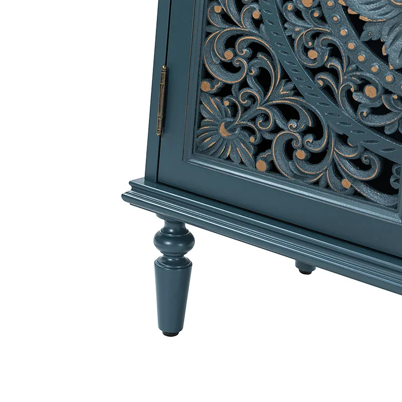 Emathides 63" Solid Wood Sideboard with Lighting & Wine Rack