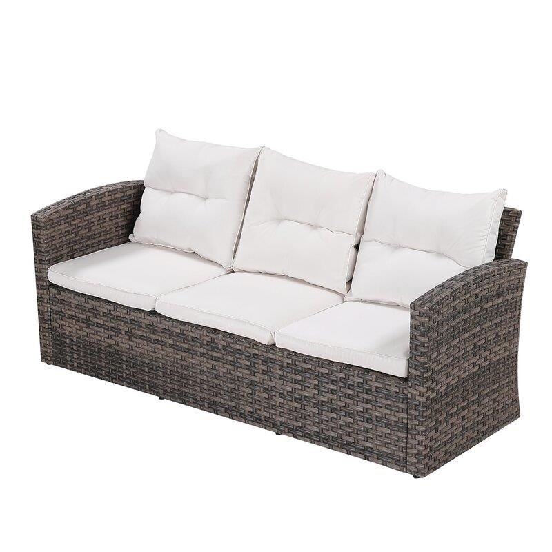 Fordville Wicker/Rattan 7 - Person Seating Group with Cushions