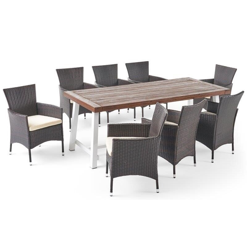 Mullenax Rectangular 8 - Person 79'' Long Dining Set with Cushions