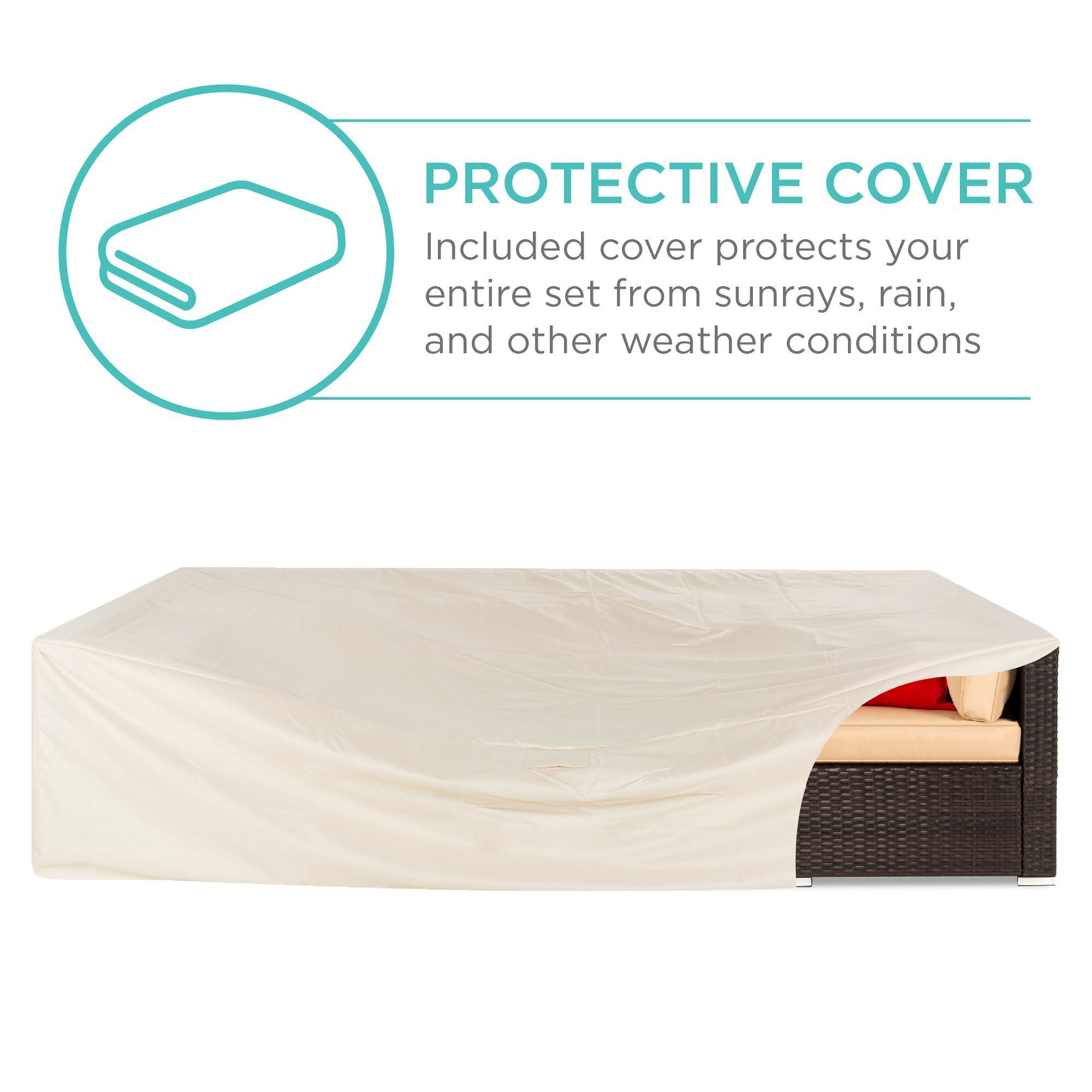 Best Choice Product 7-Piece Modular Outdoor Conversational Furniture Set