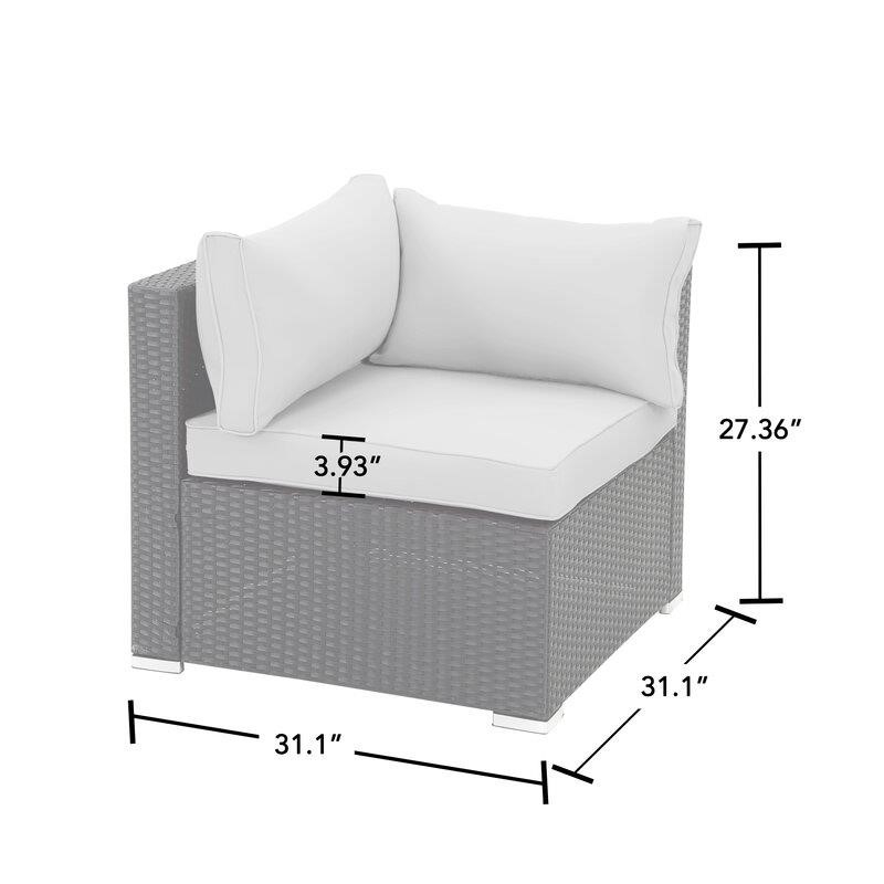 Gwendalyn Wicker/Rattan 6 - Person Seating Group with Cushions