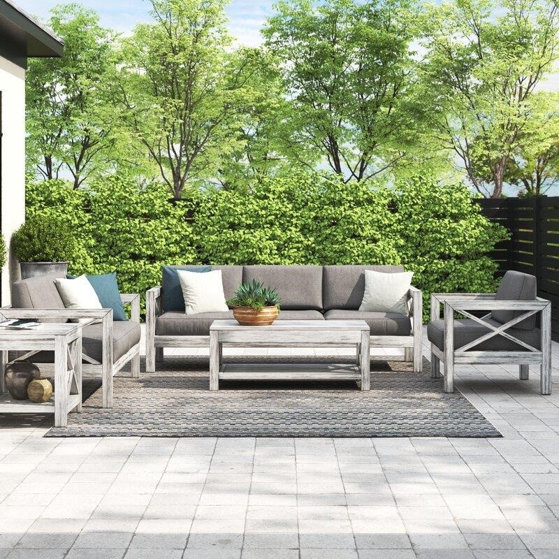 Abbi-Rose 6 - Person Seating Group with Sunbrella Cushions