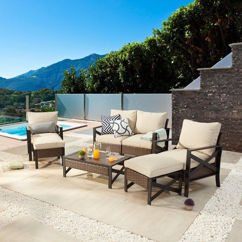 Ajaycia 4 - Person Seating Group with Cushions