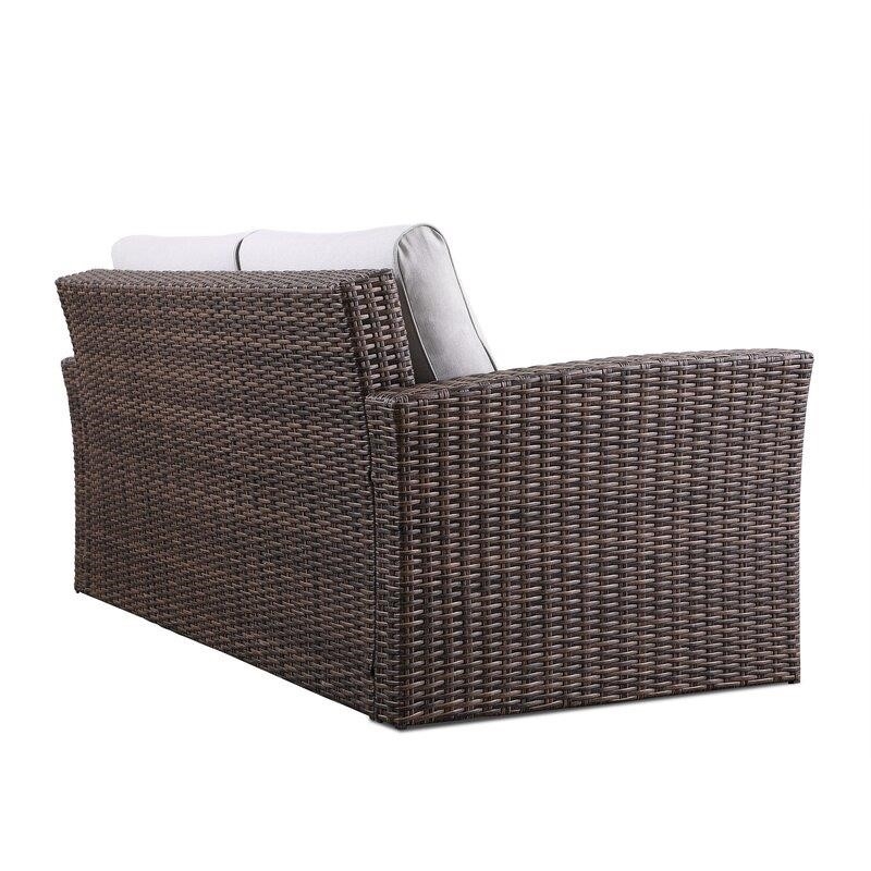 Emlee Wicker/Rattan 4 - Person Seating Group with Cushions