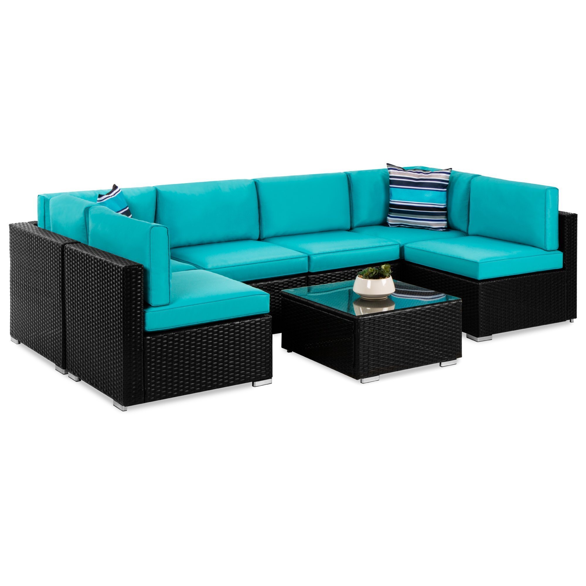 Best Choice Product 7-Piece Modular Outdoor Conversational Furniture Set