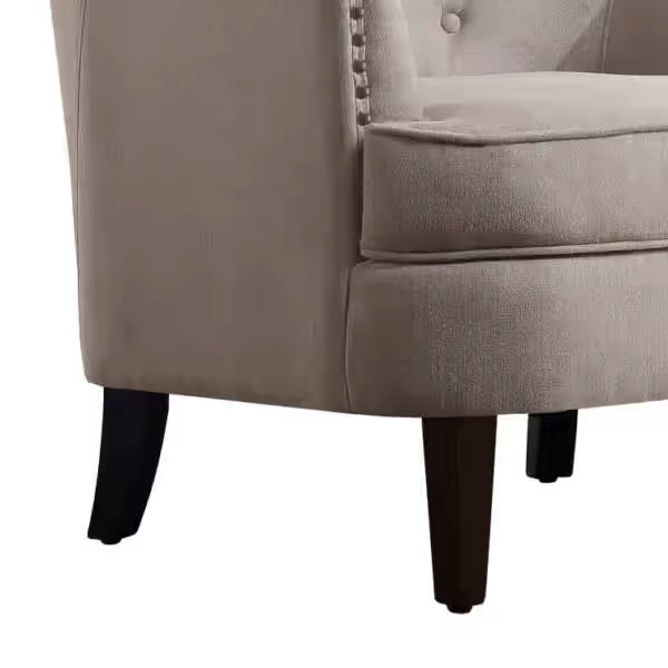 Tufted Wingback Chair & Ottoman