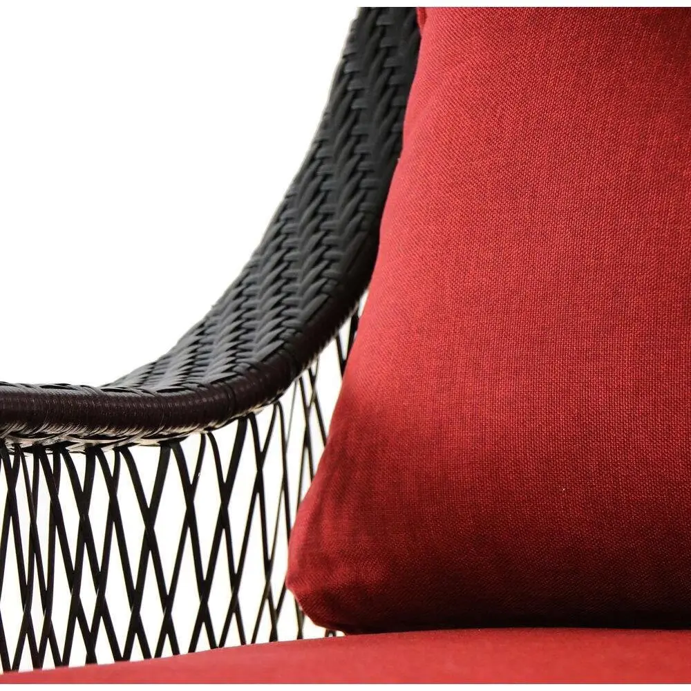 Orleans 5-Piece Steel Patio Fire pit Conversation Set with Sahara Sand Cushions and 26 in. Square Fire pit Side Table