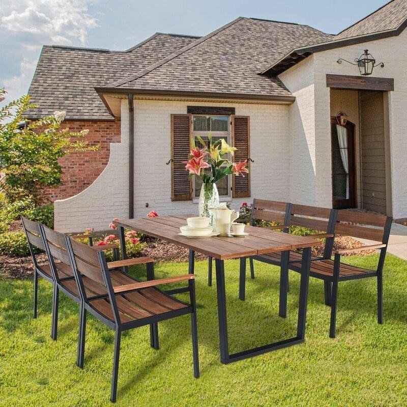 Damorian Rectangular 6 - Person 69'' Long Dining Set