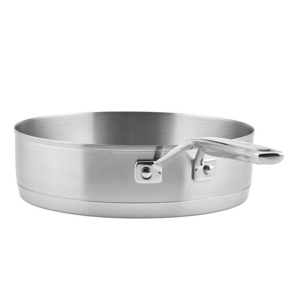 KitchenAid 3-Ply Base Stainless Steel Cookware Set, 11-Piece, Brushed Stainless Steel