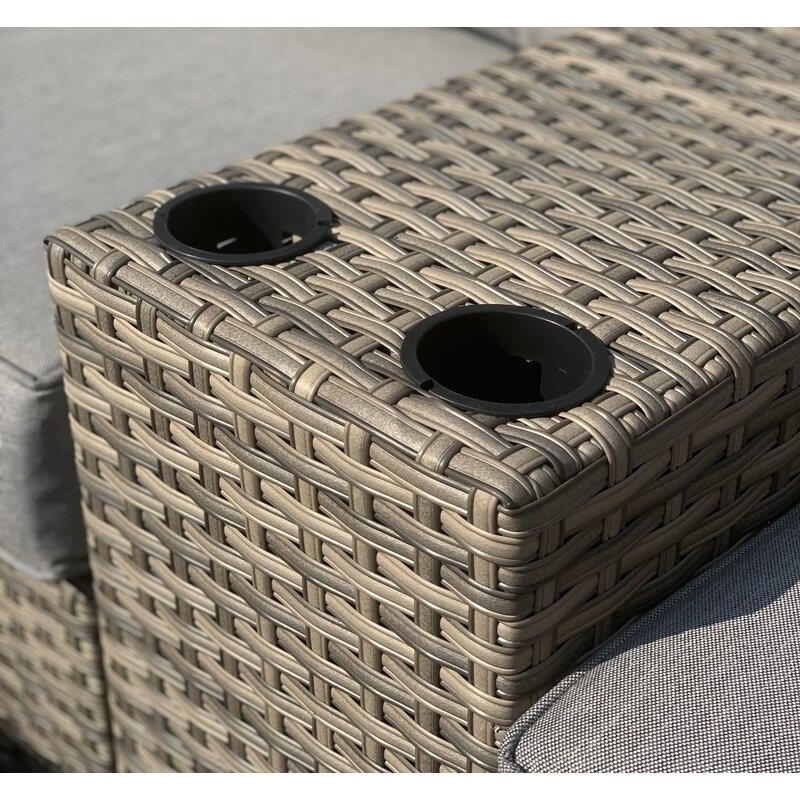 Alhambra Wicker/Rattan 8 - Person Seating Group with Cushions