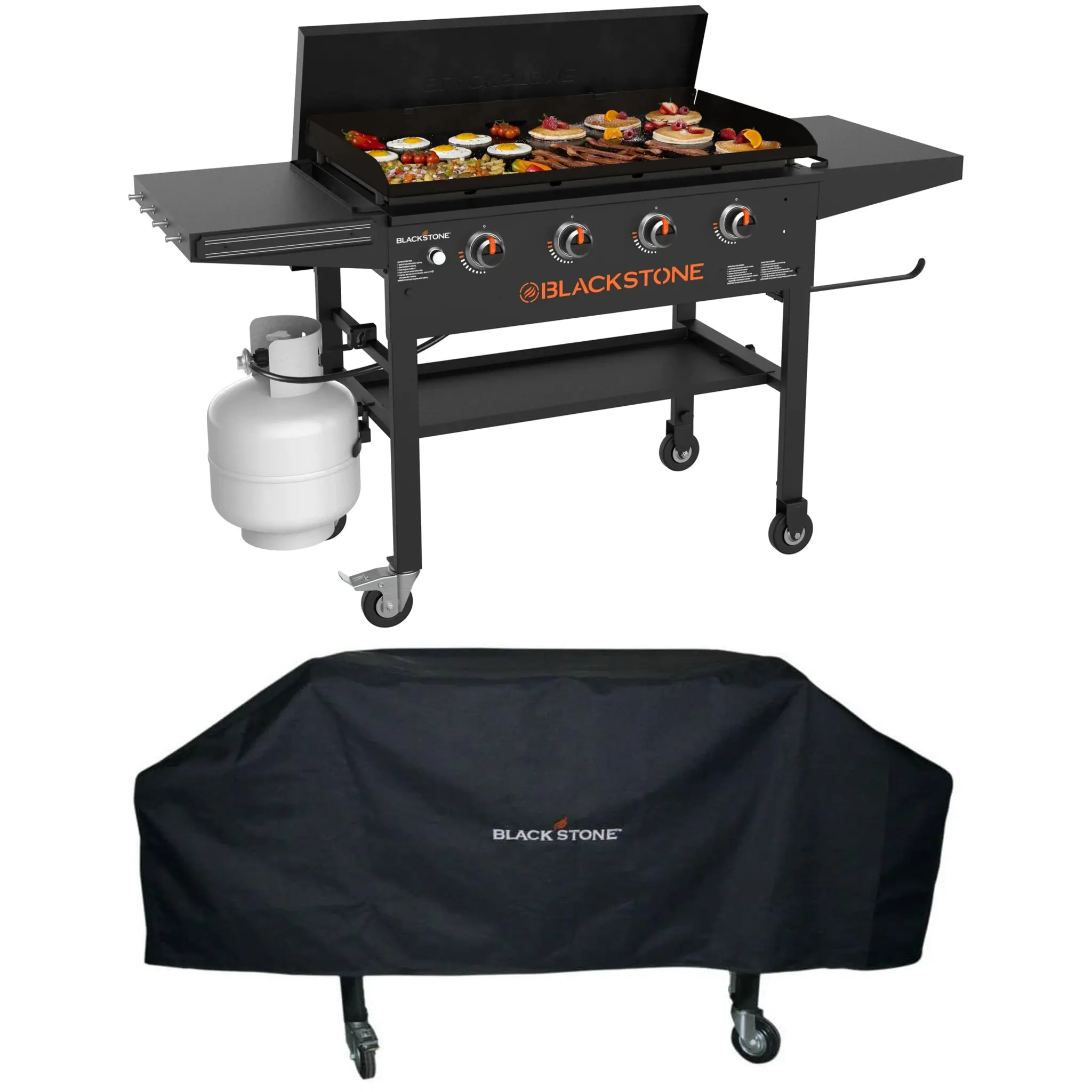 Blackstone 4-Burner 36" Propane Outdoor Griddle with Air Fryer and Hood