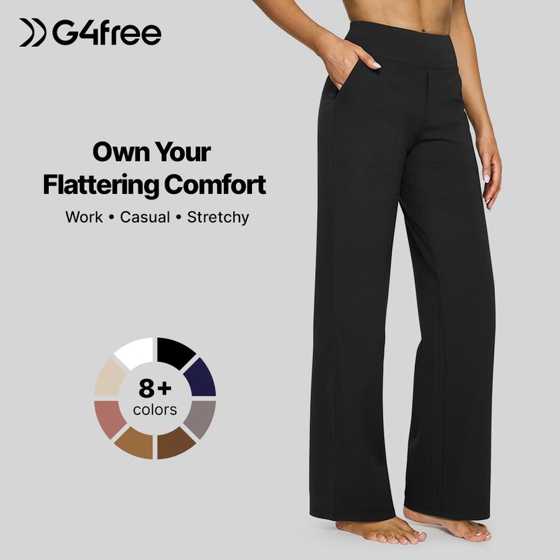 Aurisse Free Loose High-Waist Business Casual Pants Yoga Pants with Pockets Comfortable Athletic Sweatpants Outdoorfun