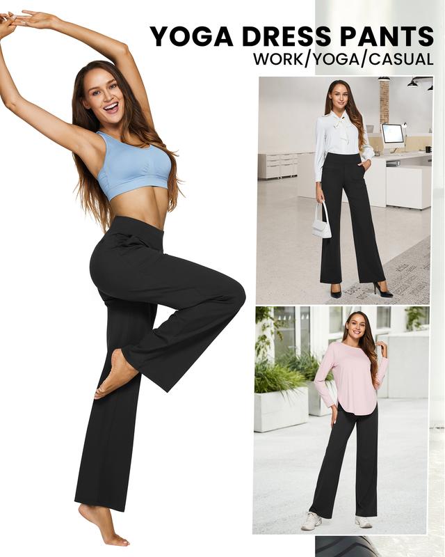 Aurisse Free Loose High-Waist Business Casual Pants Yoga Pants with Pockets Comfortable Athletic Sweatpants Outdoorfun