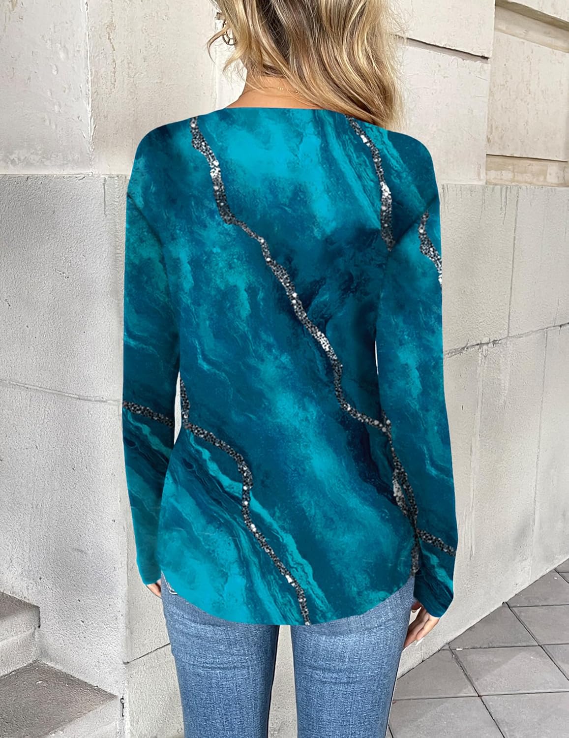 Zeagoo Women Long Sleeve Tops Dressy Casual V Neck Tshirts Basics Tee 2025 Fall Trendy Clothes