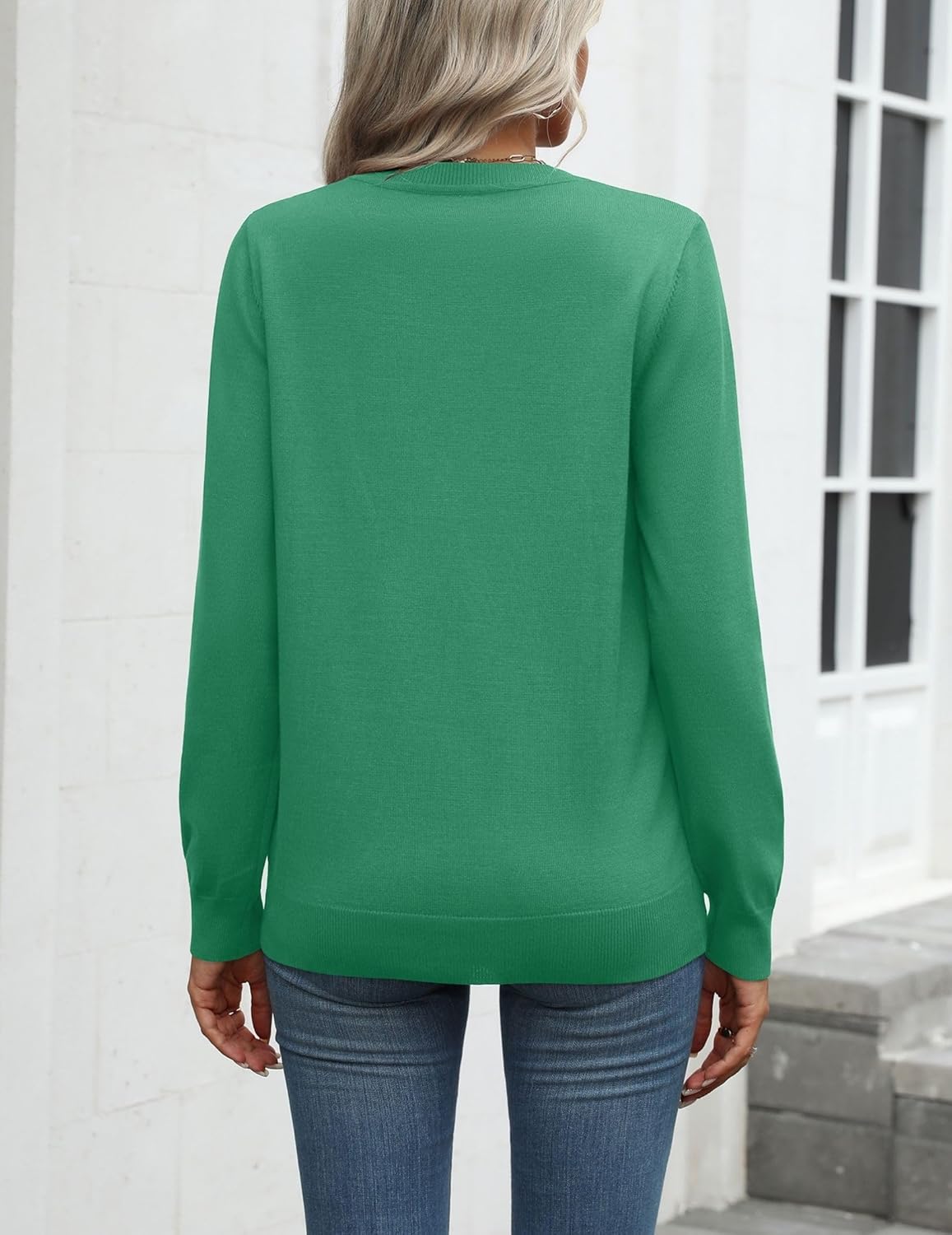 Zeagoo Womens 2025 Fall Sweaters Long Sleeve Tops Classic Crew Neck Pullover Sweaters Loose Dressy Casual Basic Clothes