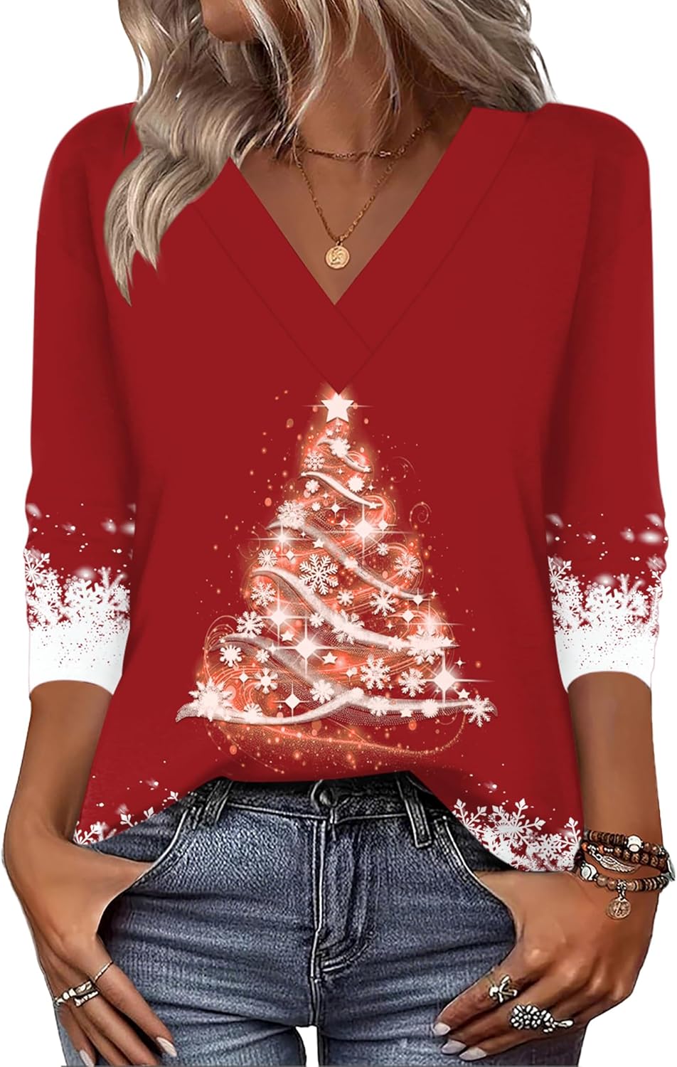 Zeagoo Women Long Sleeve Tops Dressy Casual V Neck Tshirts Basics Tee 2025 Fall Trendy Clothes