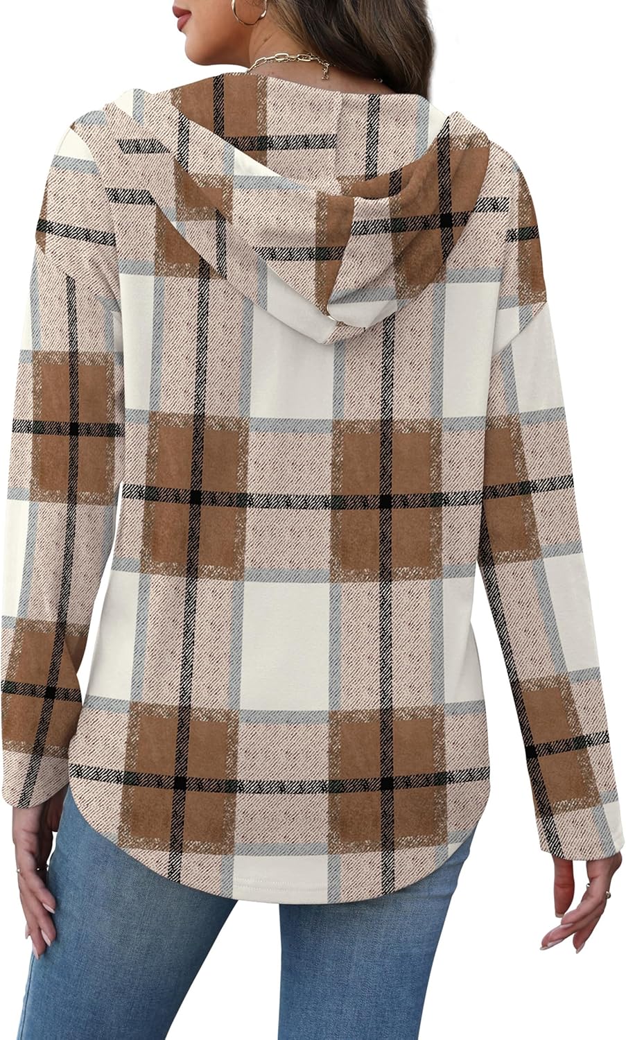 RUMIA Womens Tops V Neck Button Sweatshirt for Women Pullover Long Sleeve Shirts Fall Outfits 2025 Loose Fit S-3XL