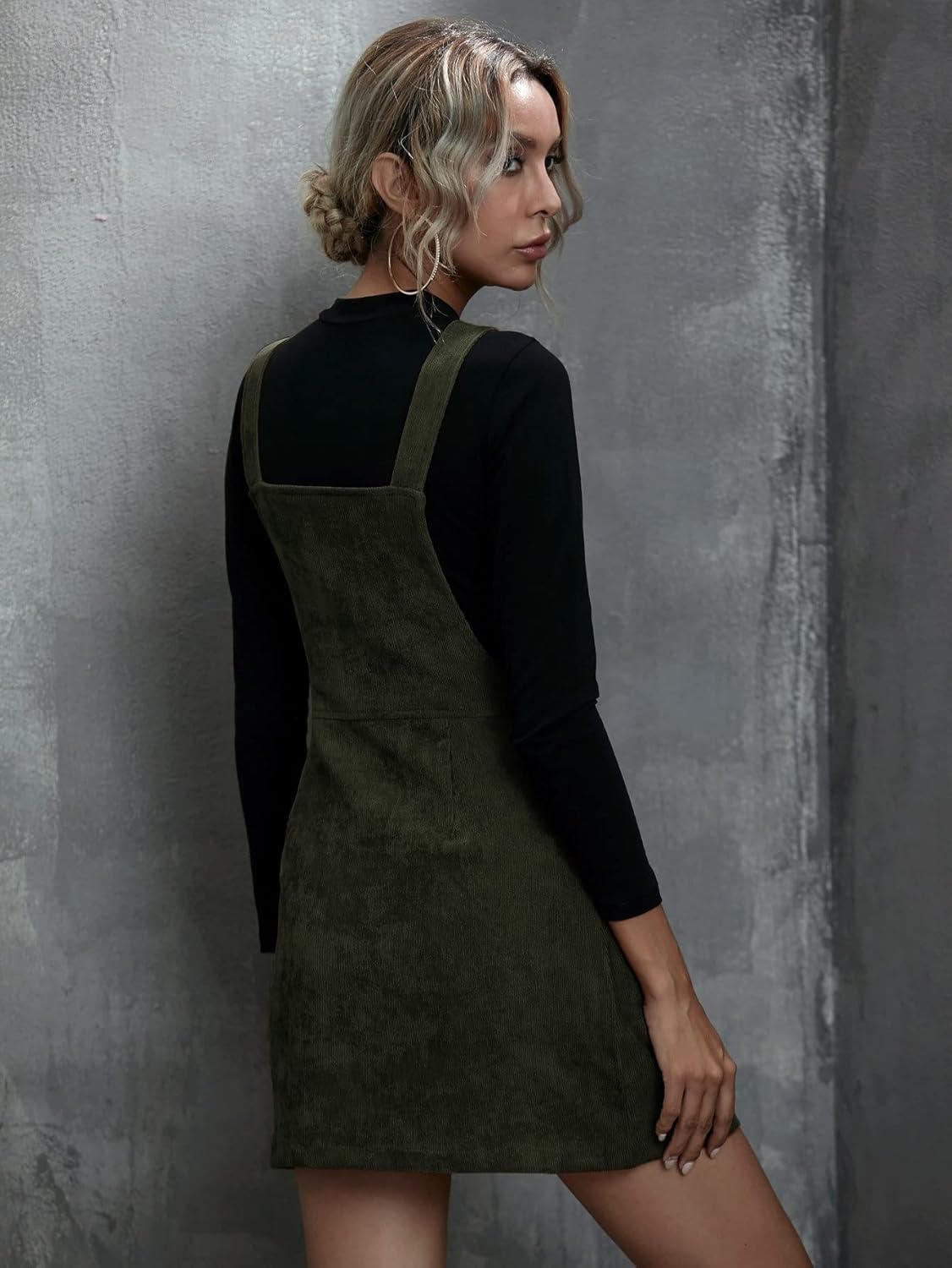 Vestido sexy sin mangas con cierre de cremallera y anilla en O para mujer 2024