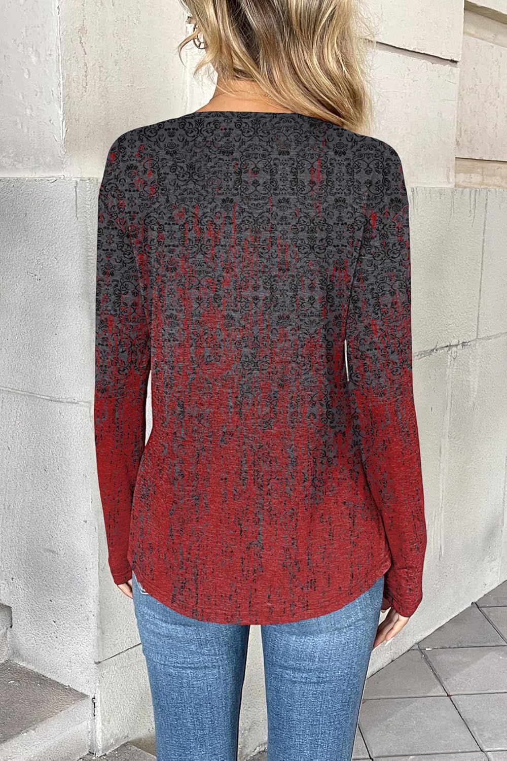 Zeagoo Women Long Sleeve Tops Dressy Casual V Neck Tshirts Basics Tee 2025 Fall Trendy Clothes