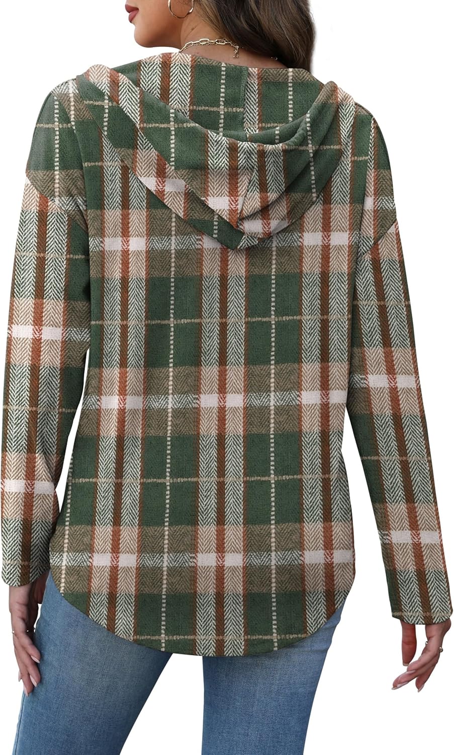 RUMIA Womens Tops V Neck Button Sweatshirt for Women Pullover Long Sleeve Shirts Fall Outfits 2025 Loose Fit S-3XL