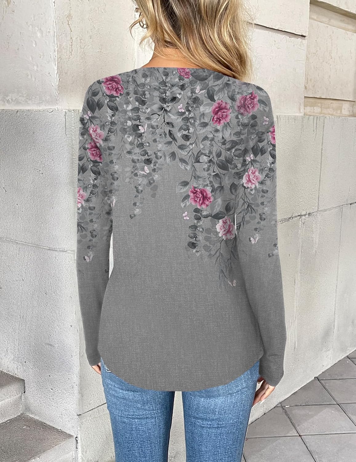 Zeagoo Women Long Sleeve Tops Dressy Casual V Neck Tshirts Basics Tee 2025 Fall Trendy Clothes